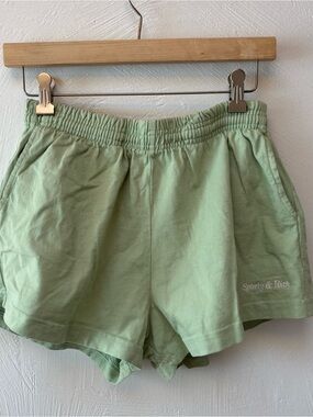 Sporty & Rich Light Green Disco Shorts
